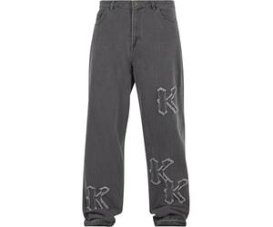 Karl Kani KK Patch Baggy 5 poches Denim Vintage, gris, 36