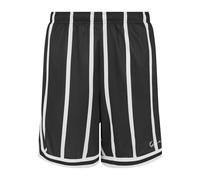 Karl Kani KM241-041-2 Short en maille rayée pour homme Small Signature, noir/blanc, XXL