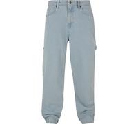 Karl Kani KMI-PL063-090-12 KK Pantalon de travail baggy rétro en denim pour homme, Bleached Blue, 32