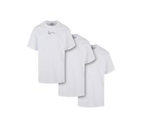 Karl Kani Lot de t-shirts pour homme Small Signature Essential Tee, 3 x blanc, M
