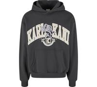 Karl Kani OG Eagle Print OS Sweat à capuche, Anthracite/sable clair, S grande taille