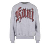 Karl Kani Sweat-shirt 'Inside Out' gris chiné / rouge foncé / noir, Taille M