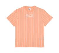 Karl Kani - T-shirt à Rayures Épinglées Abricot/Blanc Manches Courtes - Homme - Tops - Rose - Taille: L