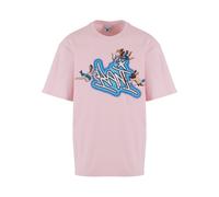 Karl Kani T-Shirt 'Amor' bleu clair / rose / noir, Taille XL