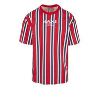 Karl Kani T-Shirt bleu marine / rouge / blanc, Taille S