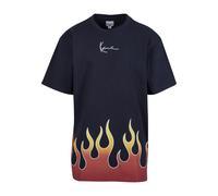 Karl Kani T-Shirt citron / rouge rouille / noir / blanc, Taille S