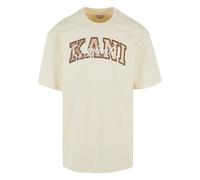 Karl Kani T-Shirt crème / marron / blanc, Taille XS