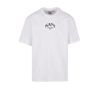 Karl Kani T-Shirt 'Dice' orange foncé / noir / blanc, Taille XS