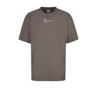 Karl Kani T-Shirt 'Essential' gris basalte / blanc, Taille XS