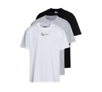 Karl Kani T-Shirt 'Essential' gris chiné / noir / blanc, Taille XXS