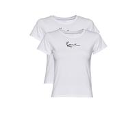 Karl Kani T-shirt 'Essential' noir / blanc cassé, Taille XXS