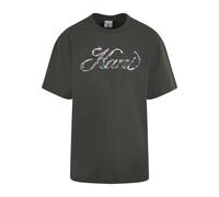 Karl Kani T-Shirt 'Icy Chrome' azur / gris / gris foncé / blanc, Taille S