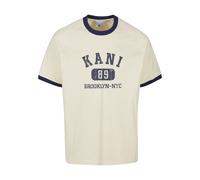 Karl Kani T-Shirt marine / jaune pastel, Taille XL