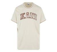 Karl Kani T-Shirt marron / rose ancienne / blanc / blanc cassé, Taille S