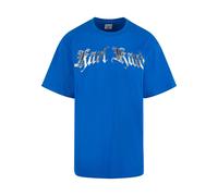 Karl Kani T-Shirt 'Old English Chrome' bleu / argent, Taille S