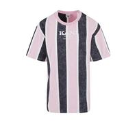 Karl Kani T-Shirt rose / noir chiné / blanc, Taille M