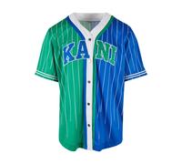 Karl Kani T-Shirt 'Serif' bleu / vert / blanc, Taille M