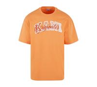 Karl Kani T-Shirt 'Serif Originator' abricot / homard / rosé / blanc, Taille XL