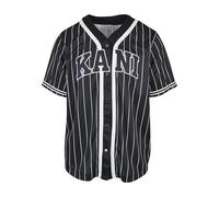 Karl Kani Varsity Striped Baseball Short Sleeve V Neck T-shirt Noir M Homme