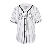 T-shirt Karl Kani Serif Pinstripe Baseball - blanc - M XL