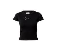 Karl Kani, Femme, Tops, Noir, Taille: 38 FR Signature Crop Tee Noir/Blanc