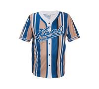 Karl Kani T-Shirt 'Varsity' bleu foncé / marron / noir / blanc, Taille S