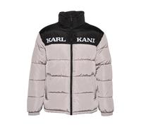 Karl Kani Veste d’hiver 'Essential' gris clair / noir / blanc, Taille XL