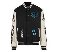 Karl Kani Veste mi-saison 'Amor Flames' azur / rose / noir / blanc cassé, Taille XS