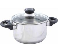 Karl Krüger 101016DE Marmite à viande en acier inoxydable Denver avec couvercle en verre 16 cm