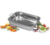 Karl Krüger 15130 Plat à gratin en acier inoxydable Rôtissoire 30 x 22,5 cm lourd