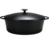 Karl Krüger 62034 Cocotte en fonte Rustica - 34 x 27 x 12,5 cm - émaillée - extérieur et intérieur noir mat