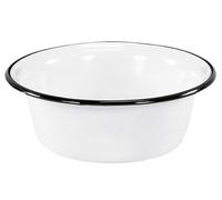 Karl Krüger Bol émaillé, en blanc, contour noir, Ø au choix, 16 cm