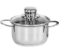 KARL KRÜGER Cocotte Saturn avec couvercle en verre 0,5 litre Ø12cm Acier inoxydable