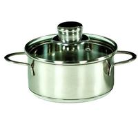 Karl Krüger KARL KRGER Bratentopf Saturn mit Glasdeckel 0,75 l 14cm Edelstahl