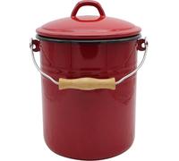 Karl Krüger M10R Poubelle avec couvercle rouge, 10 litres
