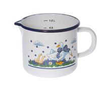 KARL KRÜGER Pot à lait Bonheur d'oie avec bec verseur 1,25 l Ø12cm émaillé