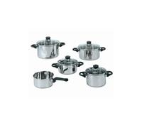 Krüger 2077412 Apollo Batterie de Cuisine INOX 60 x 30 x 30 cm 9 Pièces