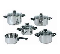 Krüger 2077412 Apollo Batterie de Cuisine INOX 60 x 30 x 30 cm 9 Pièces