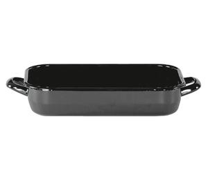 Karl Krüger Vierkantpfanne 36x25x7cm emailliert schwarz