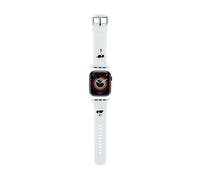 Karl Lagerfeld 3D Rubber Karl & Choupette Heads Bracelet Apple Watch, blanc - 42/44/45/49 mm