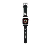 Karl Lagerfeld 3D Rubber Karl & Choupette Heads Bracelet Apple Watch, noir - 42/44/45/49 mm