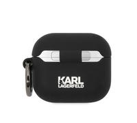 Karl Lagerfeld KLA3RUNIKK Coque pour Airpods 3 Noir Silicone Karl Head 3D