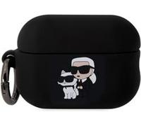 Karl Lagerfeld, Airpods Pro 2 NFT Silicone Couverture anti-choc avec anneau, Noir