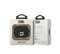 Karl Lagerfeld Airpods Pro Logo NFT T?te de Choupette Etui en silicone, ?tui pour ?couteurs + casque, Noir
