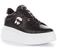 KARL LAGERFELD Anakapri NFT LO Women's Leather Trainers (Noir Argent, EU 40)