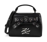 Karl Lagerfeld Autograph Mini sac à main Cuir véritable 15 cm noir