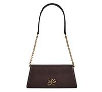 Karl Lagerfeld Autograph Sac à bandoulière Cuir véritable 20.5 cm brun