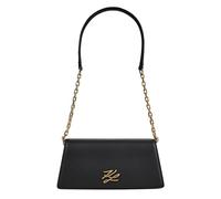 Karl Lagerfeld Autograph Sac à bandoulière Cuir véritable 20.5 cm noir