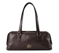 Karl Lagerfeld Autograph Sac à bandoulière Cuir véritable 35 cm brun