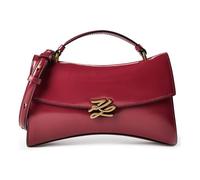 Karl Lagerfeld Autograph Sac à main Cuir véritable 25 cm rouge